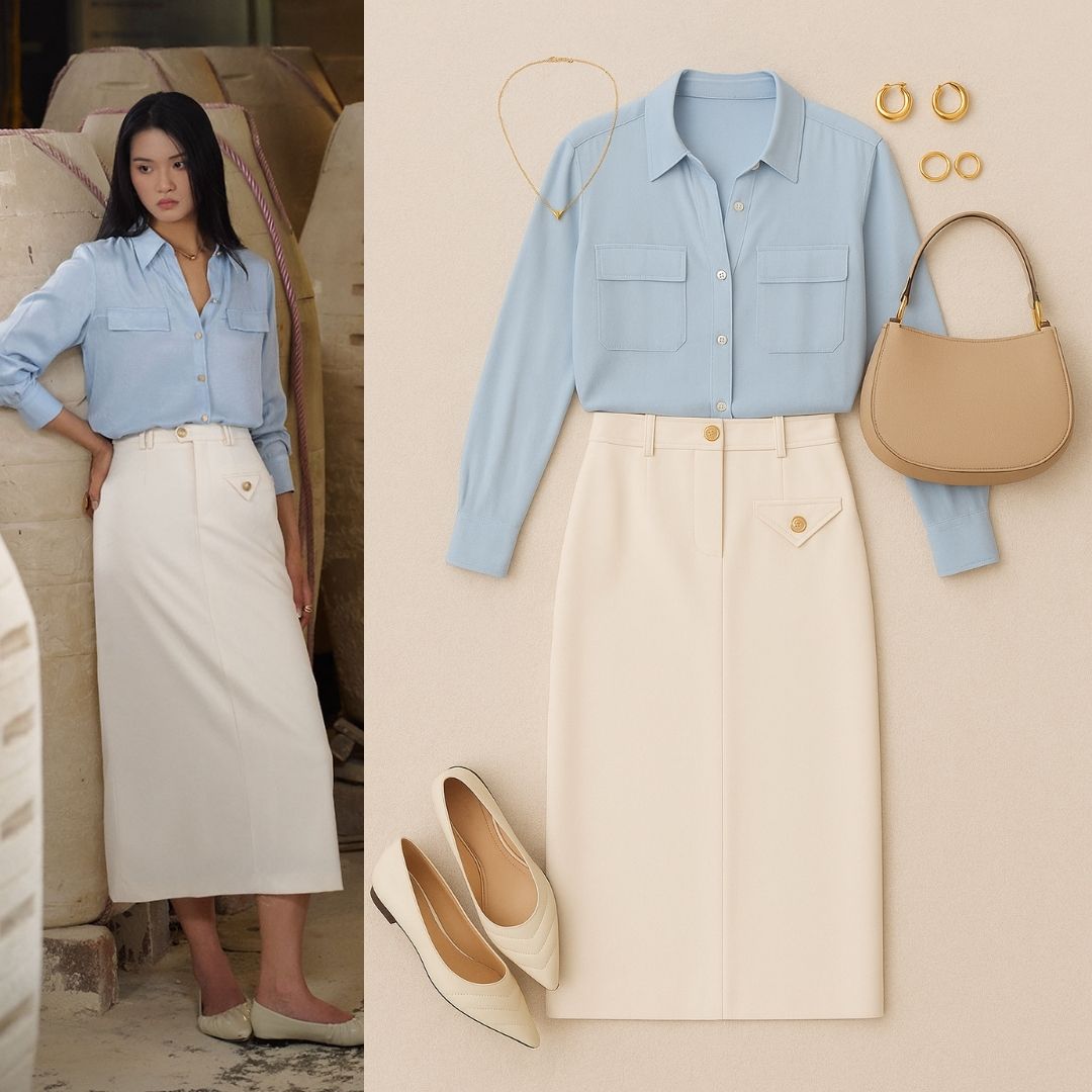 chân váy suông dài