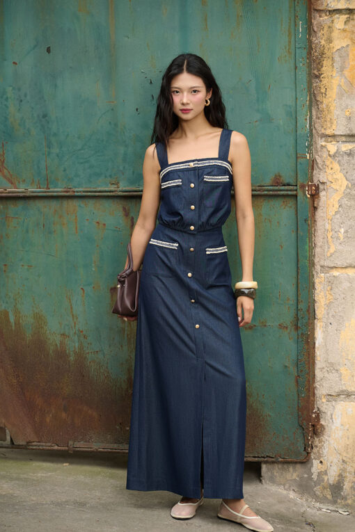 Áo kiểu 2 dây chun gấu, đè dây trang trí