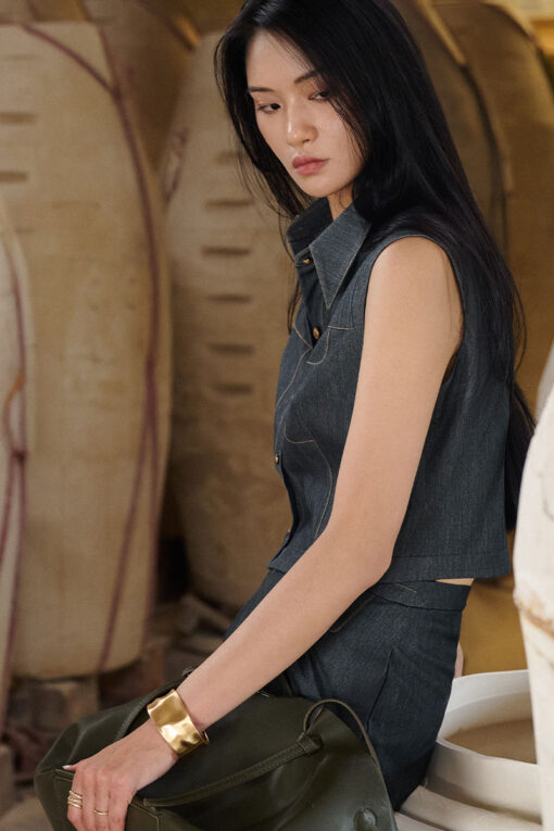 Áo kiểu SN diễu hình túi ngực