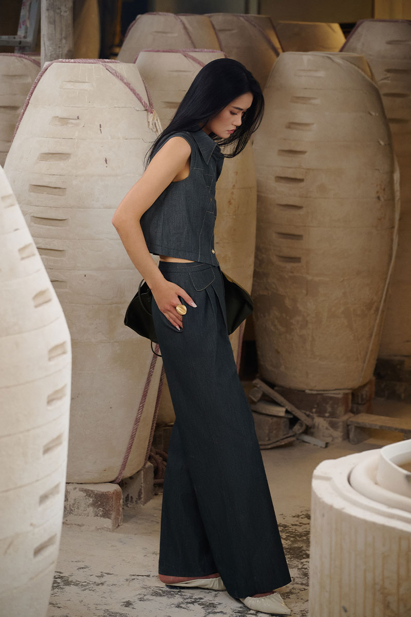 Áo kiểu SN diễu hình túi ngực