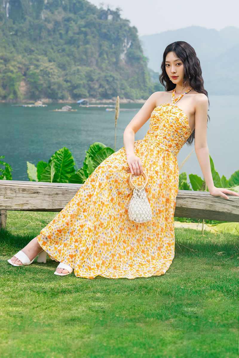 đầm maxi đi biển