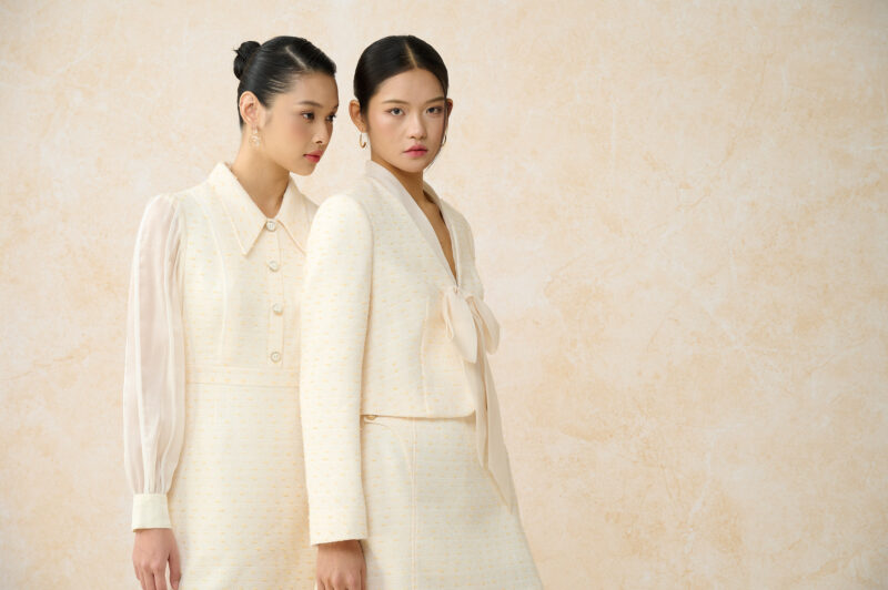 váy trắng dự tiệc