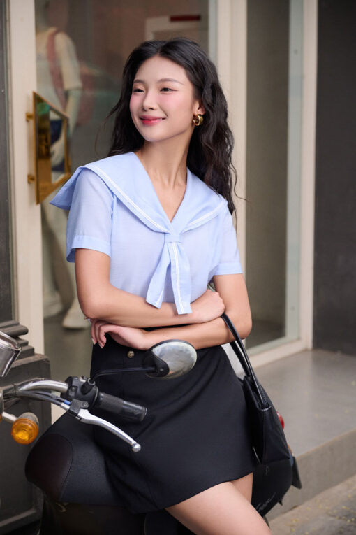 Sơ mi CT cổ thủy thủ đè dây