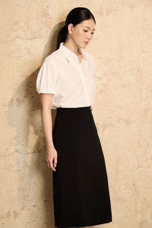 Chân váy suông cá eo đính trang trí