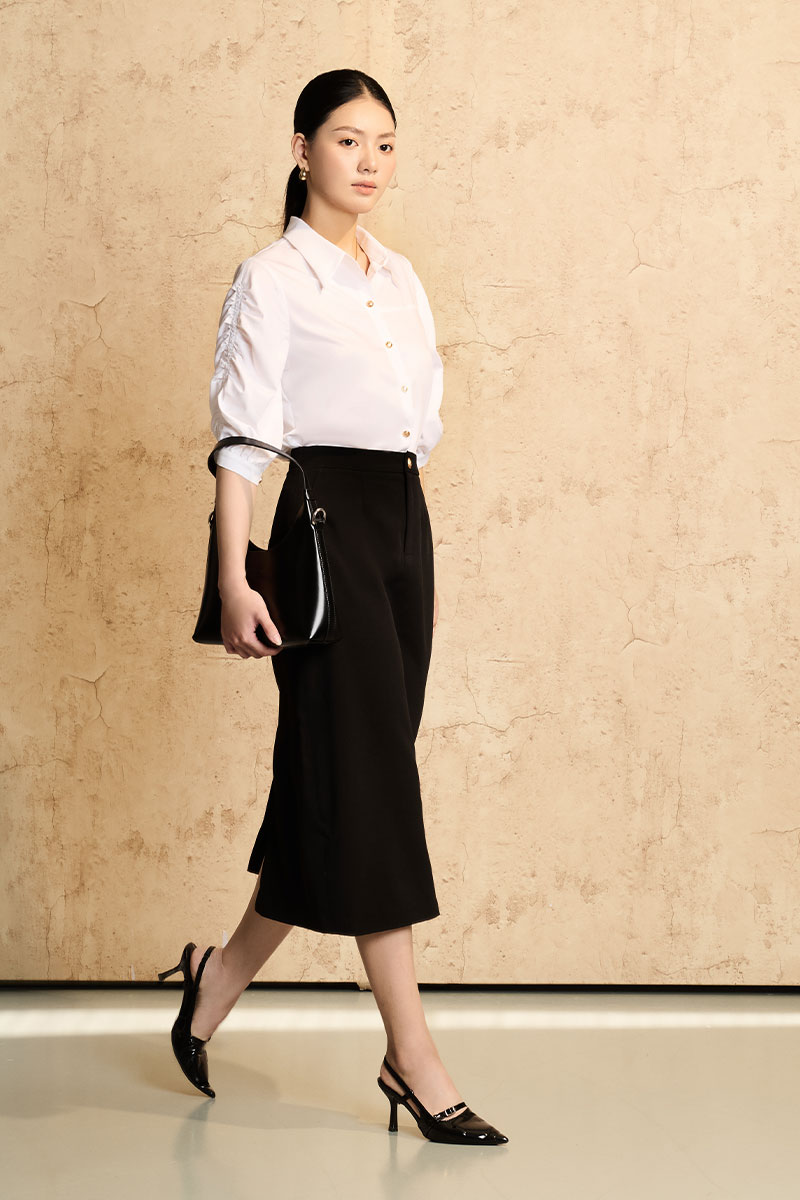 Sơ mi CT tay nhúm điệu