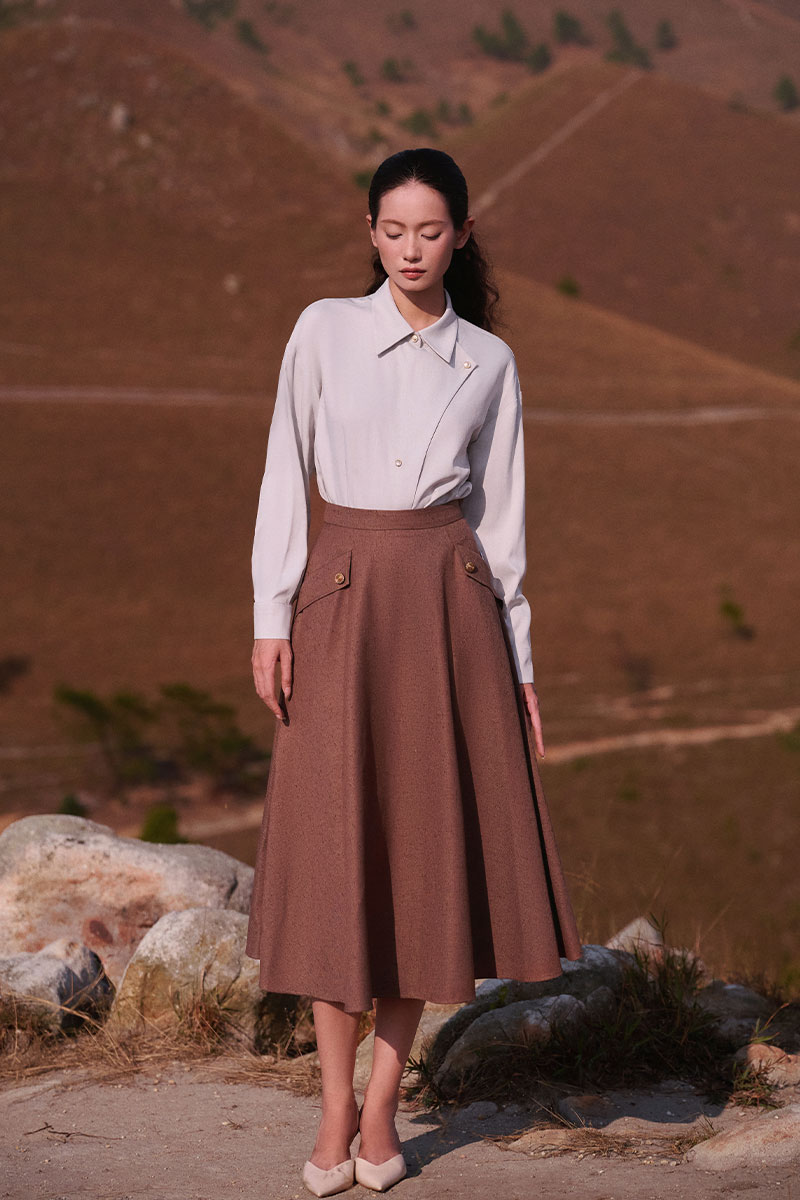 chân váy áo sơ mi