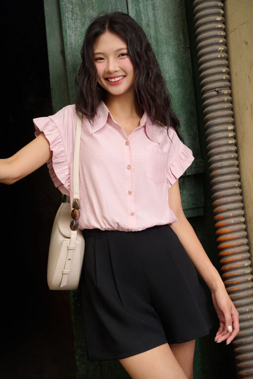 Sơ mi SN chờm vai nhúm bèo