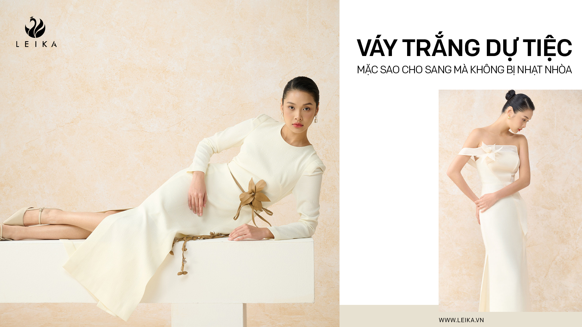 váy trắng dự tiệc