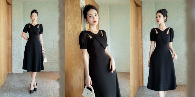 váy đen dự tiệc