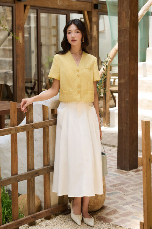 Chân váy cần cạp đỉa đôi