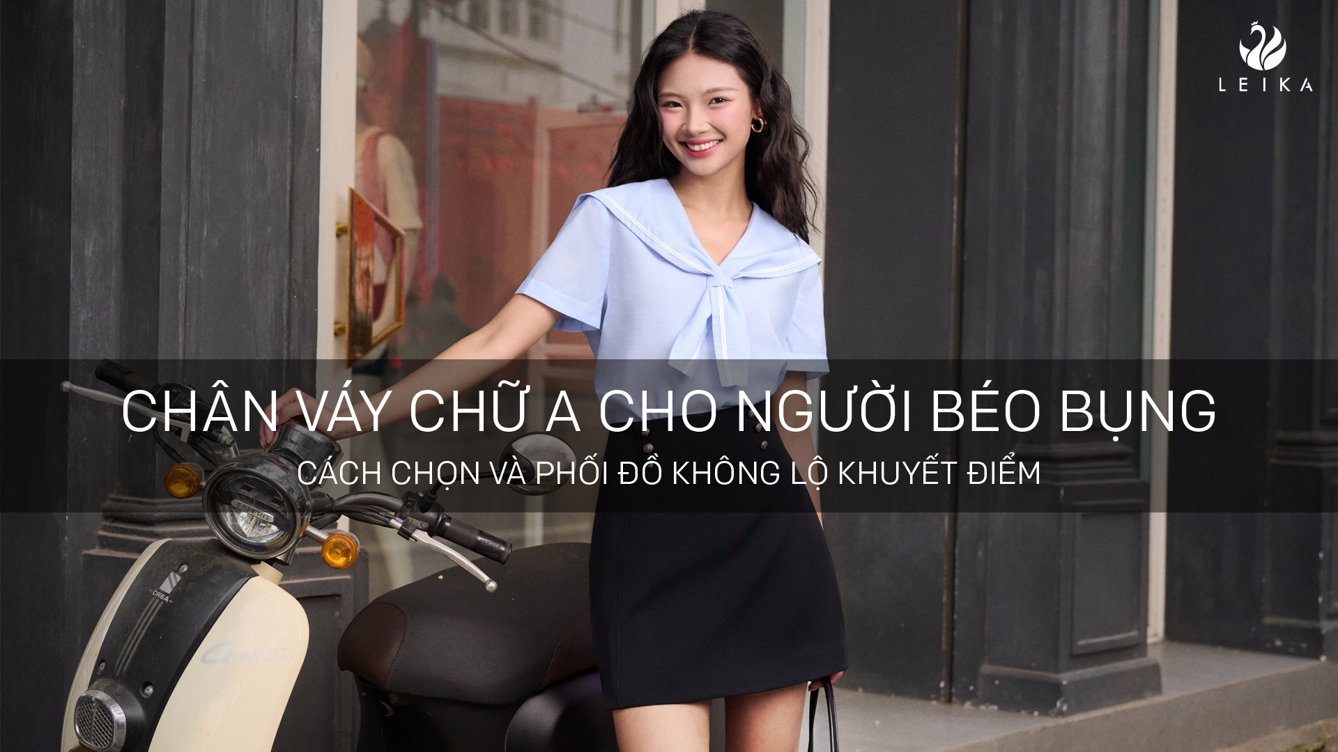 chân váy chữ a cho người béo bụng