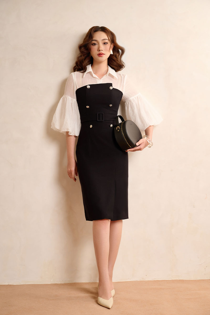 váy đen dự tiệc