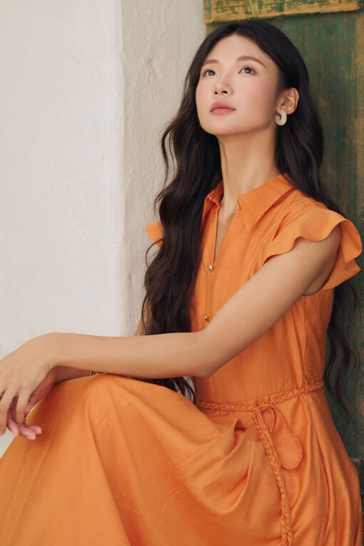 Đầm xoè xếp ly đai tết cổ đức V