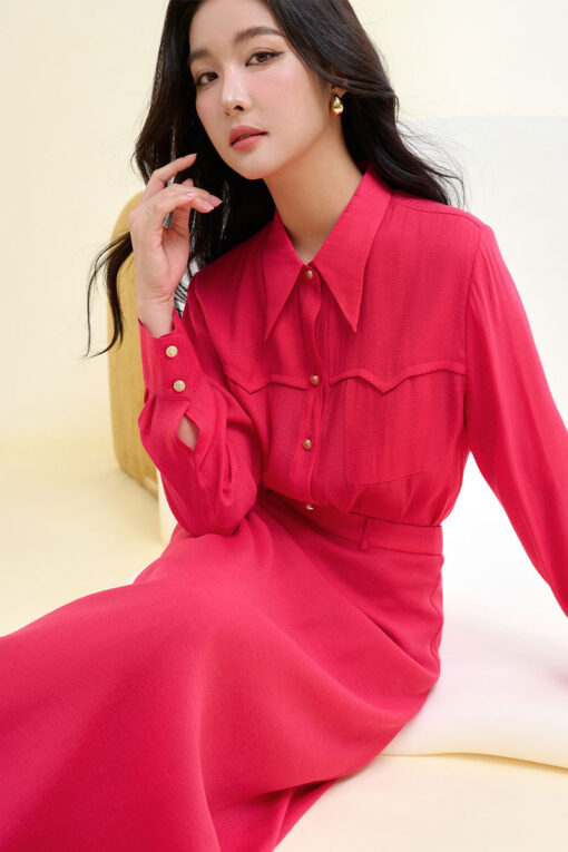 Sơ mi DT can ngực túi giả