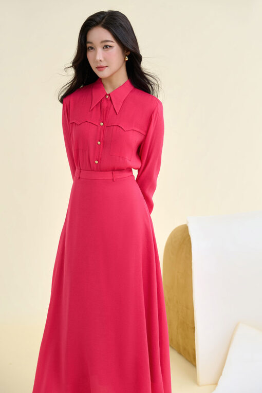 Sơ mi DT can ngực túi giả