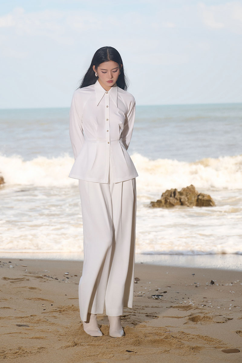 kiểu áo peplum trẻ trung