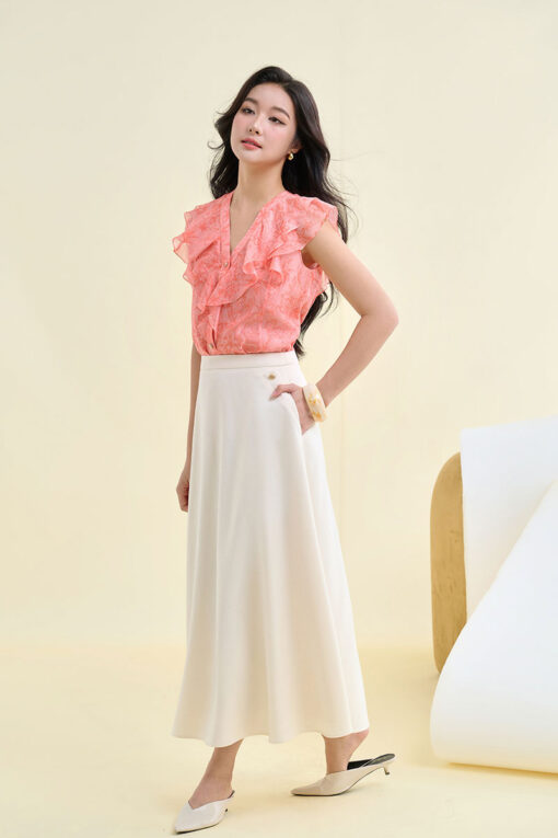 Sơ mi SN cổ V kẹp bèo