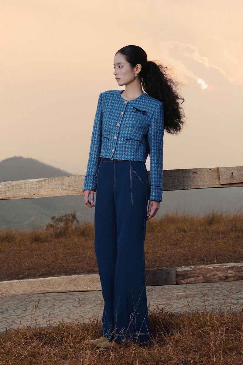 quần ông loe phối với áo gì