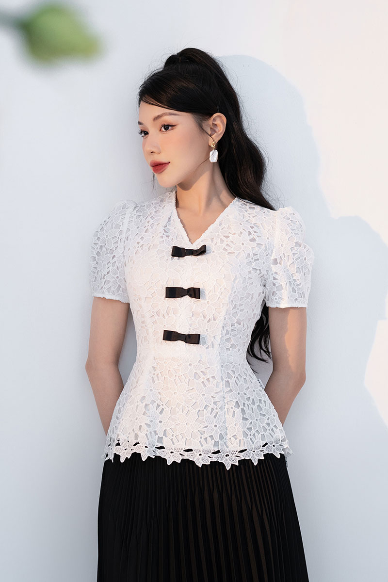 kiểu áo peplum trẻ trung