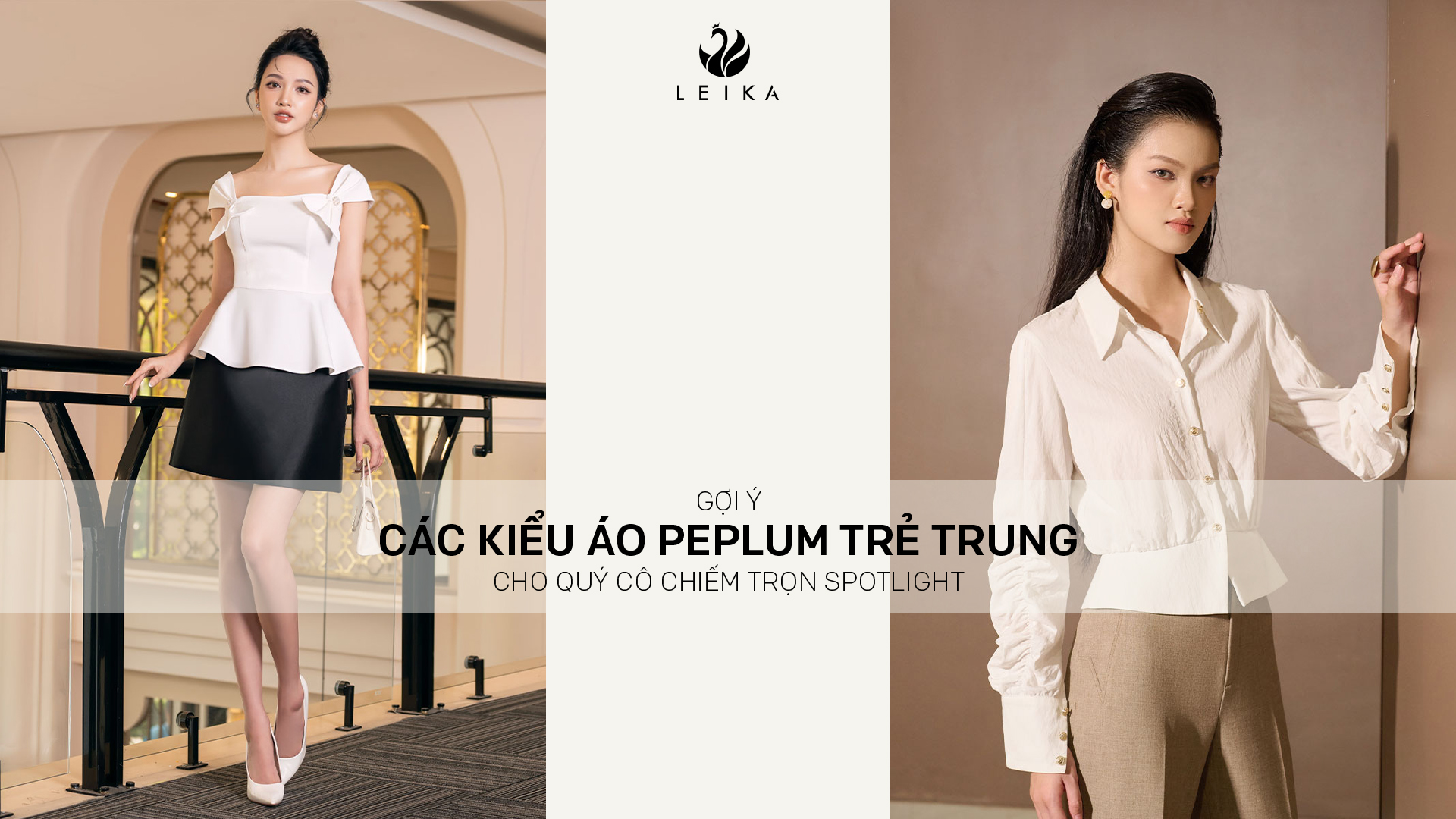 kiểu áo peplum trẻ trung