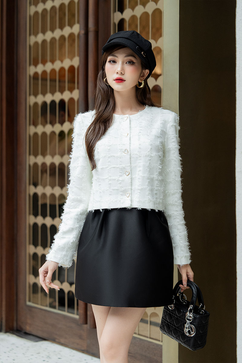 chân váy chữ a cho người béo bụng