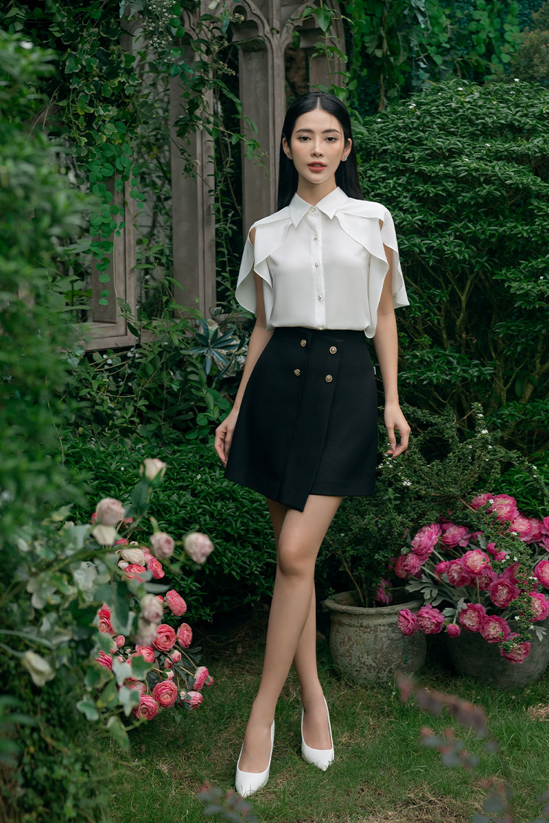 chân váy chữ a cho người béo bụng