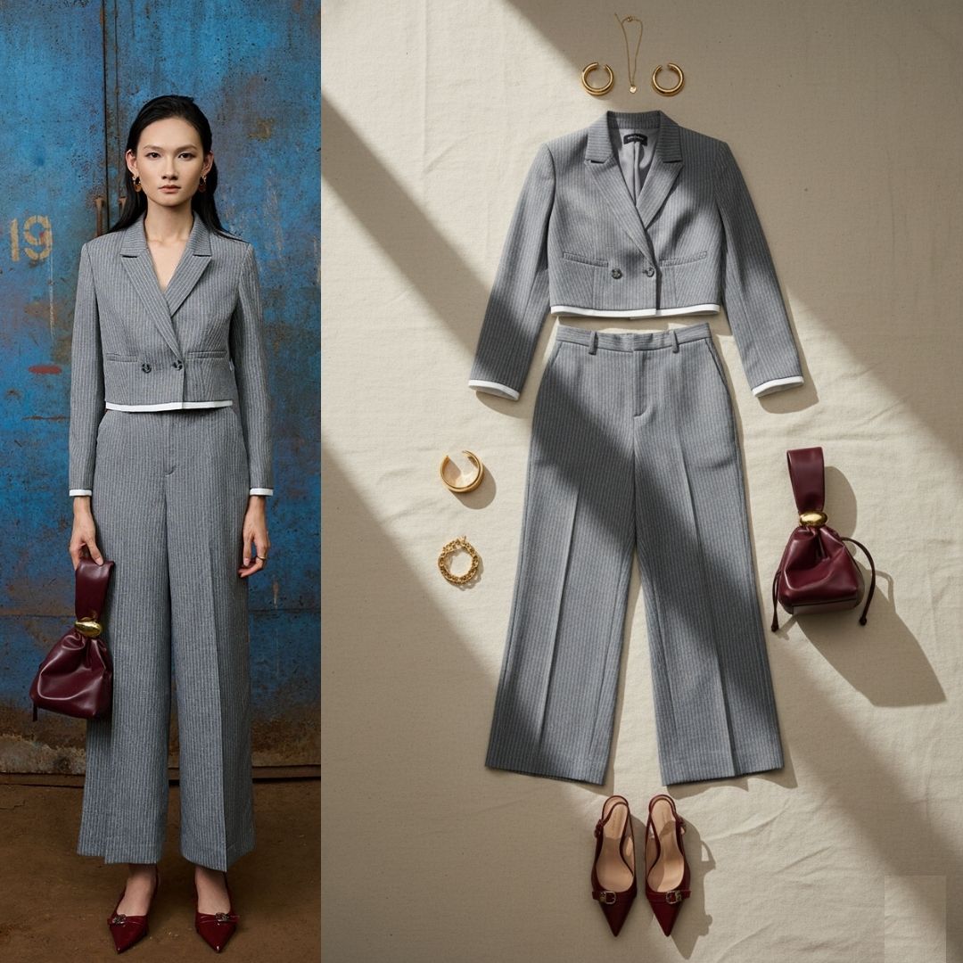 quần suông túi chéo