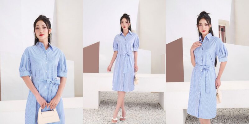 váy suông dài qua gối