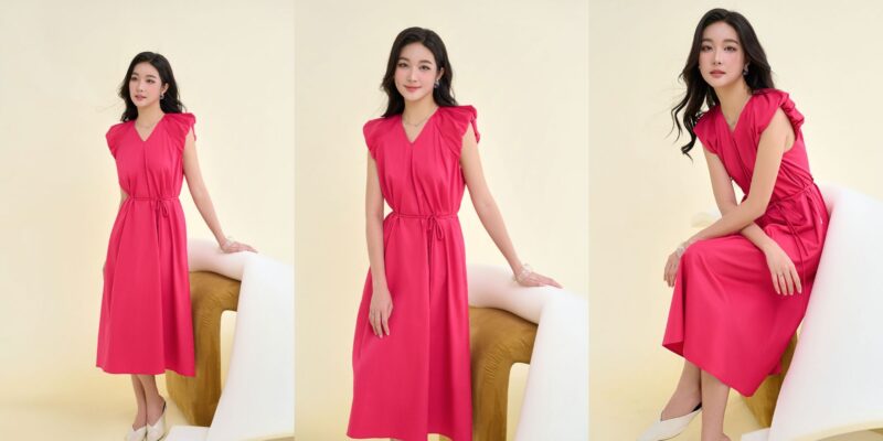 váy suông dài qua gối