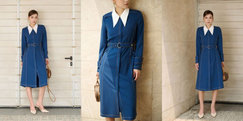 váy suông dài qua gối