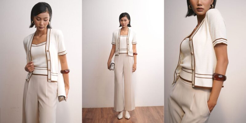 phối đồ với áo cardigan nữ