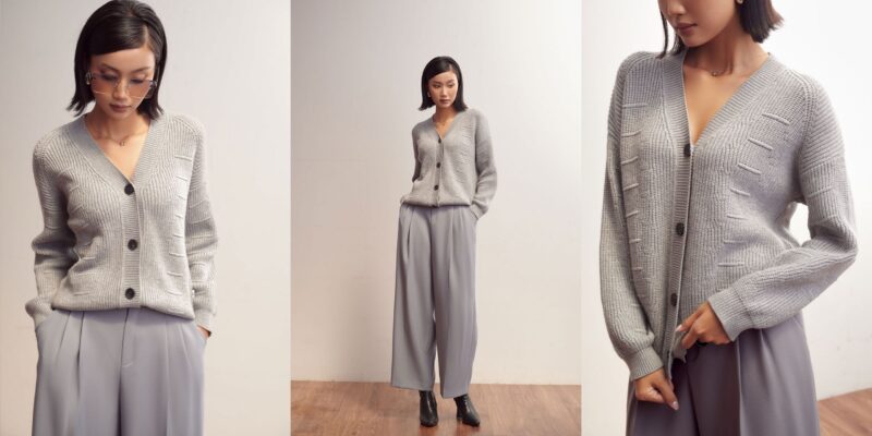 phối đồ với áo cardigan nữ