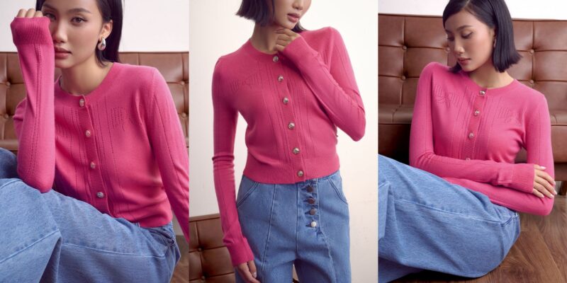 phối đồ với áo cardigan nữ