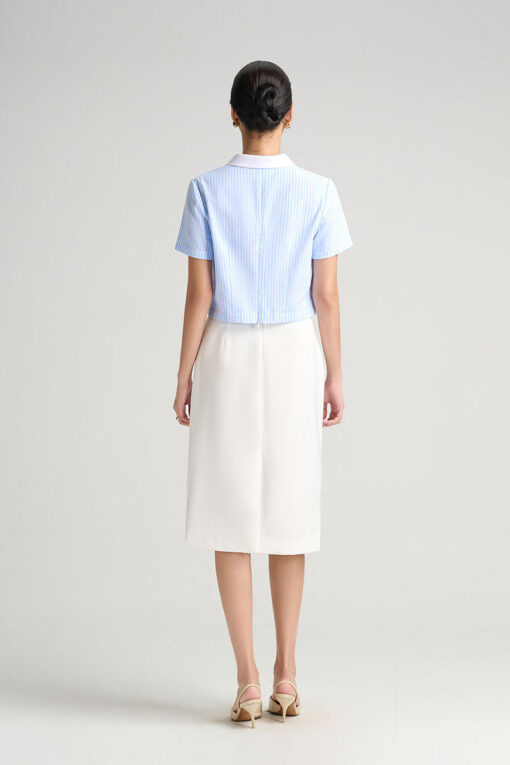 Áo kiểu CT croptop phối cổ nẹp