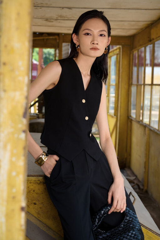 Áo kiểu SN vạt chéo cá lệch eo