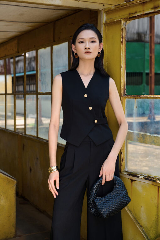 Áo kiểu SN vạt chéo cá lệch eo