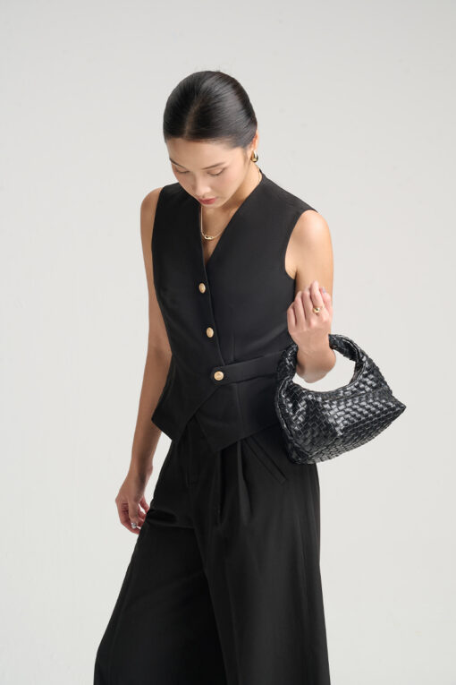 Áo kiểu CT croptop can ngực cơi giả