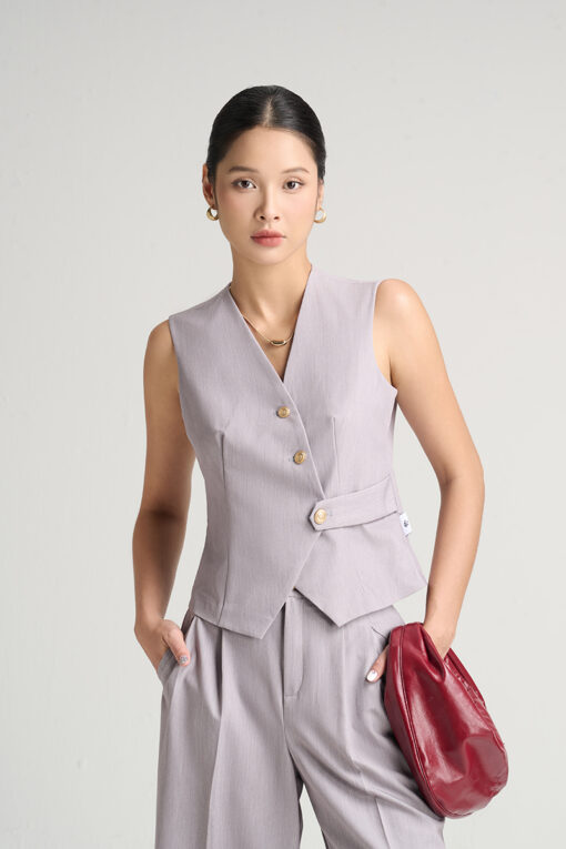 Áo kiểu SN vạt chéo cá lệch eo