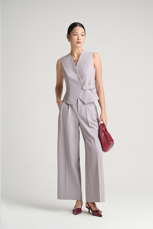 Áo kiểu SN vạt chéo cá lệch eo