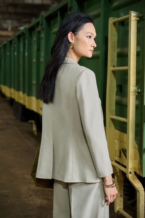 Áo vest basic vạt cong 1 cúc