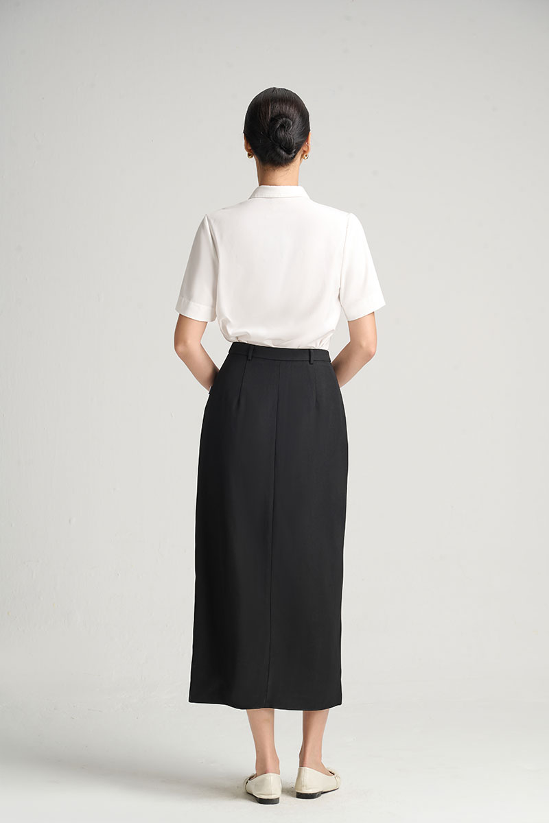 Sơ mi CT tay xếp ly đính cúc