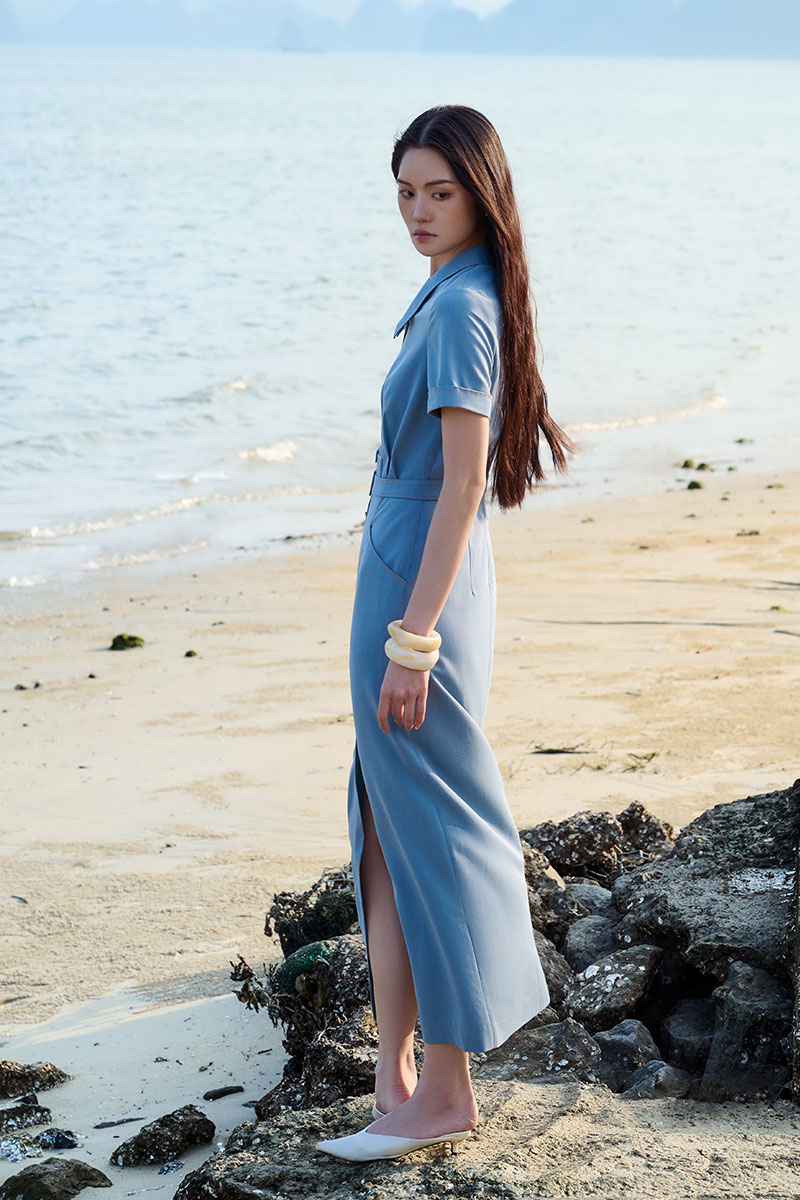 váy suông dài qua gối