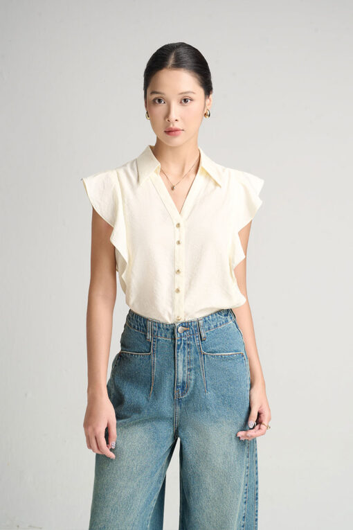 Sơ mi CT bèo tay cúc đôi