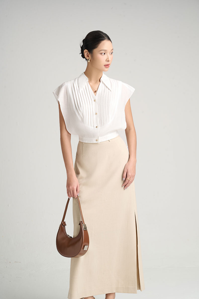 Sơ mi CT bong thân, bấu ly TT