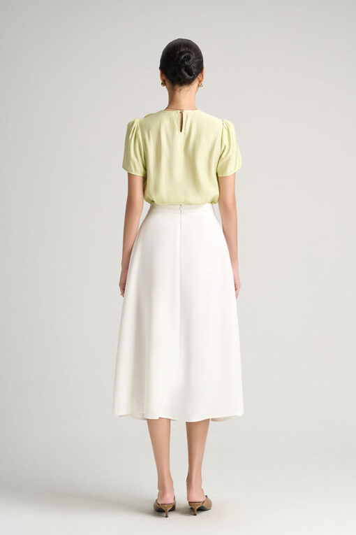 Sơ mi CT cổ V đan chéo đính hoa