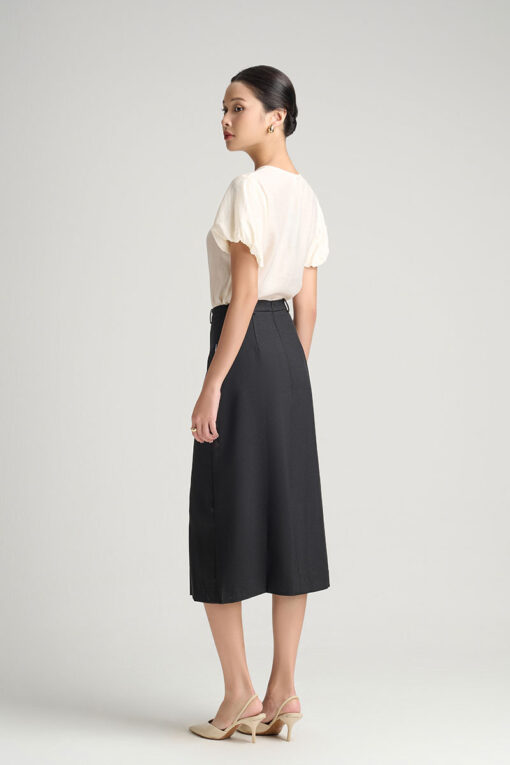 Sơ mi CT cổ V kẹp bèo tay chuông