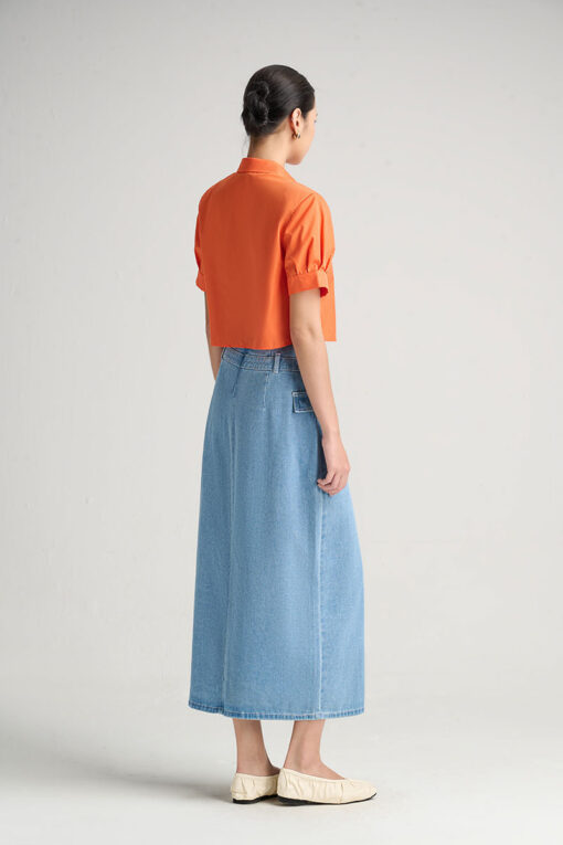 Sơ mi CT croptop có đệm vai