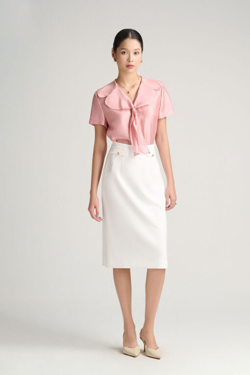 Chân váy suông nắp túi kẹp cạp