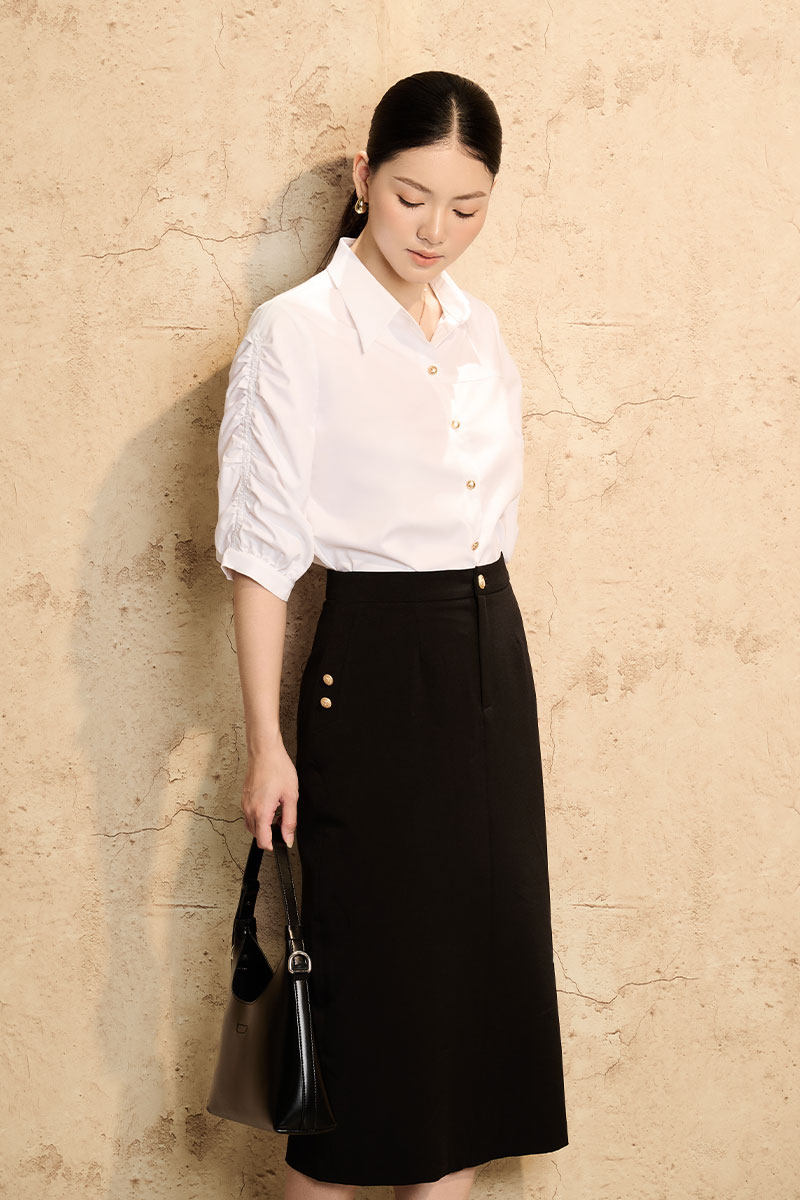 các kiểu áo sơ mi tay lỡ đẹp