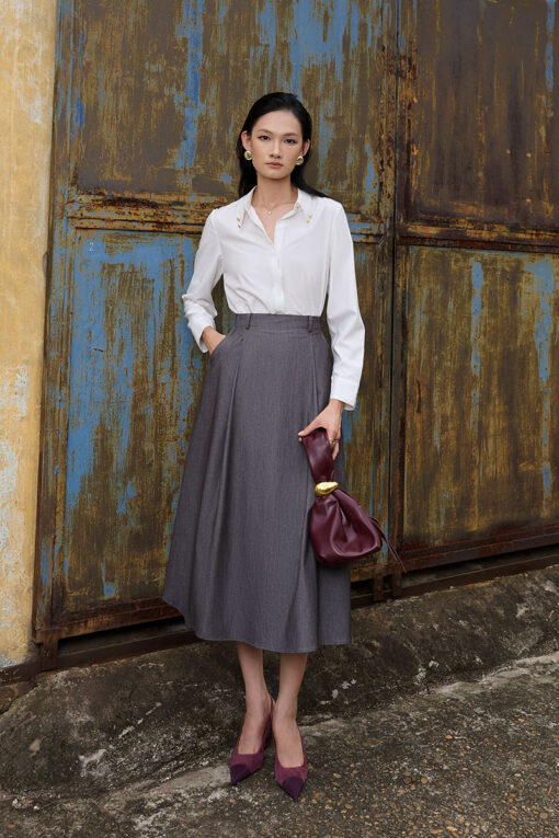 Chân váy xoè cạp liền đính đỉa TT